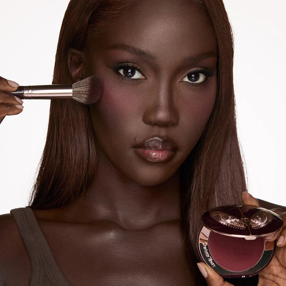 AIRBRUSH FLAWLESS EASY SOFT BLUR BRONZER + BLUSHER BRUSH ROSE GOLD & NIGHT CRIMSON