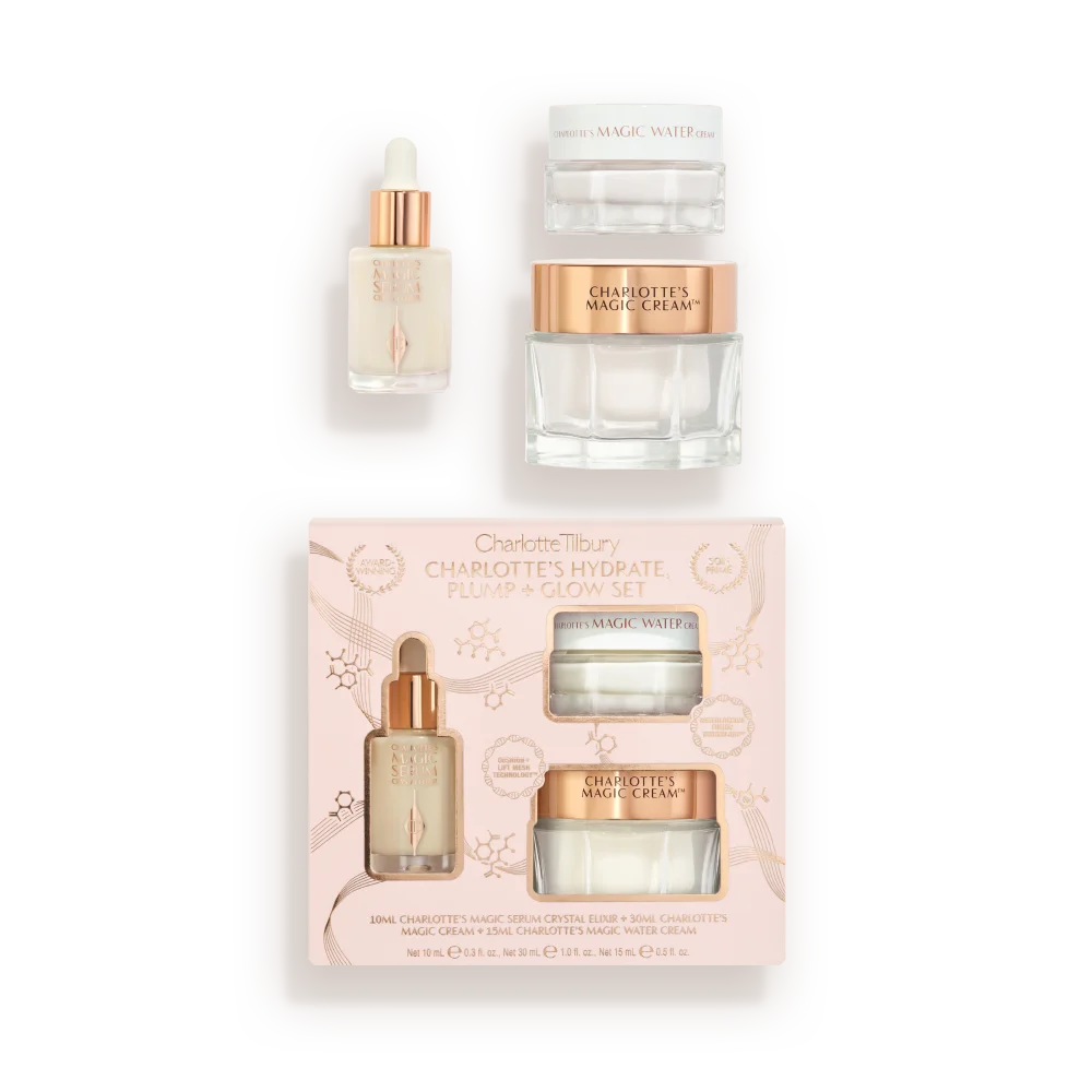 CHARLOTTE'S HYDRATE PLUMP & GLOW SET SKINCARE KIT